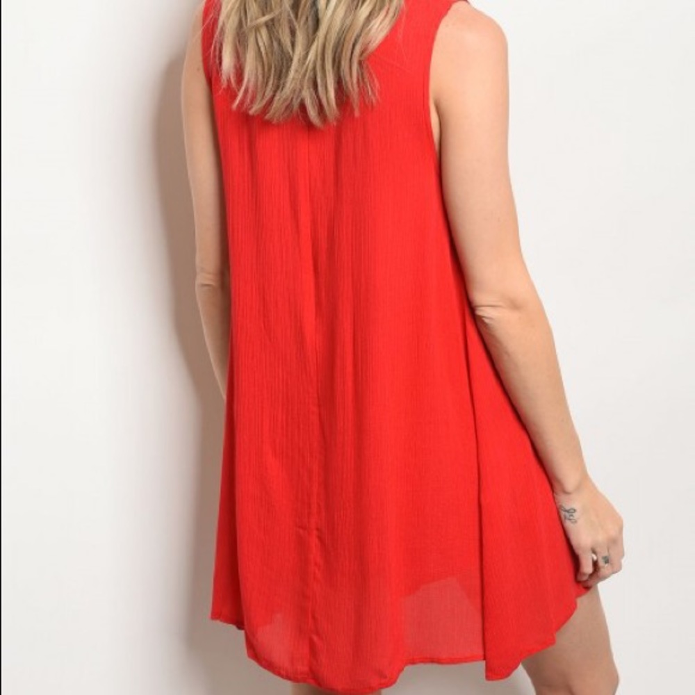 LAST ONE! Red Sleeveless Romper - Picture 3 of 3